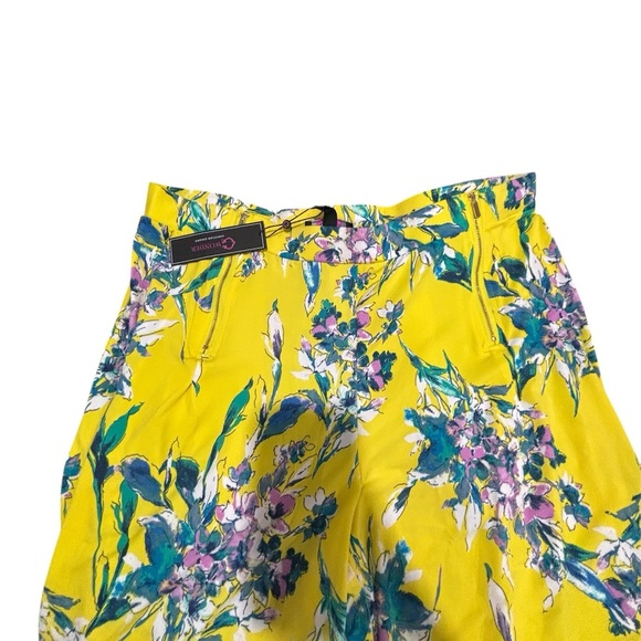 Wonder Women's Yellow Floral Print Wide Leg Palazzo Pants - Picture 5 of 6